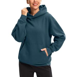 imageG Gradual Hoodies for Women Oversized Fleece Sweatshirt with Pocket Loose Fit Casual Athletic Workout PulloverDusty Blue