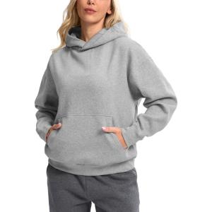 imageG Gradual Hoodies for Women Oversized Fleece Sweatshirt with Pocket Loose Fit Casual Athletic Workout PulloverHeather Grey