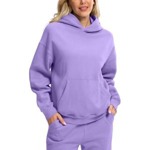imageG Gradual Hoodies for Women Oversized Fleece Sweatshirt with Pocket Loose Fit Casual Athletic Workout PulloverLavender
