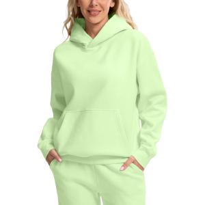 imageG Gradual Hoodies for Women Oversized Fleece Sweatshirt with Pocket Loose Fit Casual Athletic Workout PulloverLight Green