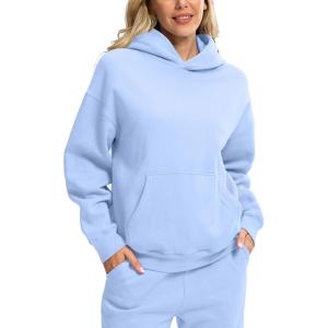 imageG Gradual Hoodies for Women Oversized Fleece Sweatshirt with Pocket Loose Fit Casual Athletic Workout PulloverLight Purple