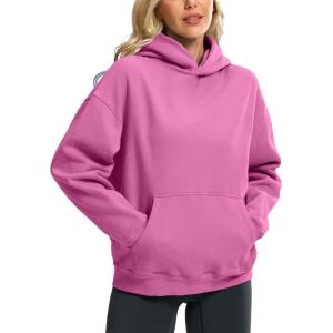 imageG Gradual Hoodies for Women Oversized Fleece Sweatshirt with Pocket Loose Fit Casual Athletic Workout PulloverRose Pink