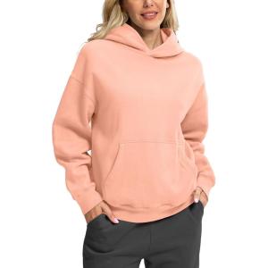 imageG Gradual Hoodies for Women Oversized Fleece Sweatshirt with Pocket Loose Fit Casual Athletic Workout PulloverSunny Coral