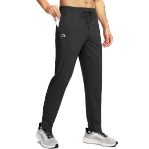imageG Gradual Mens Sweatpants with 4 Pockets Tapered Track Athletic Slim Fit Pants for Running Exercise Workout GymA Black