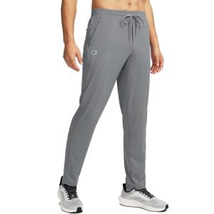 imageG Gradual Mens Sweatpants with 4 Pockets Tapered Track Athletic Slim Fit Pants for Running Exercise Workout GymA Light Grey