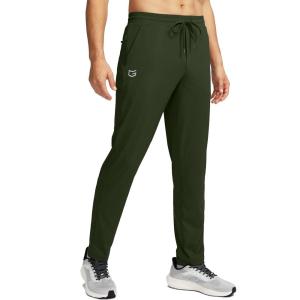 imageG Gradual Mens Sweatpants with 4 Pockets Tapered Track Athletic Slim Fit Pants for Running Exercise Workout GymA Olive Green