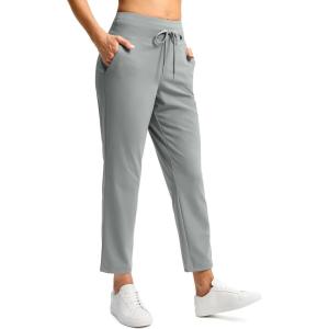 imageG Gradual Pants for Women High Waisted Ankle Pants 2 Pockets 78 Athletic Pants with Drawstring for Golf Travel CasualBright Grey