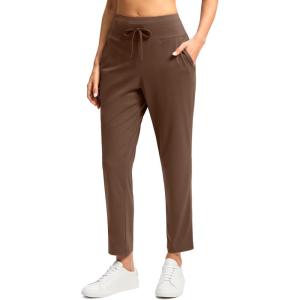 imageG Gradual Pants for Women High Waisted Ankle Pants 2 Pockets 78 Athletic Pants with Drawstring for Golf Travel CasualBrown