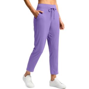 imageG Gradual Pants for Women High Waisted Ankle Pants 2 Pockets 78 Athletic Pants with Drawstring for Golf Travel CasualDark Lavender