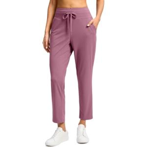 imageG Gradual Pants for Women High Waisted Ankle Pants 2 Pockets 78 Athletic Pants with Drawstring for Golf Travel CasualDark Pink