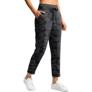 imageG Gradual Pants for Women High Waisted Ankle Pants 2 Pockets 78 Athletic Pants with Drawstring for Golf Travel CasualGrey Camo