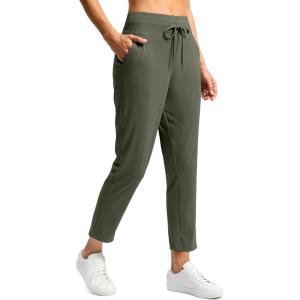 imageG Gradual Pants for Women High Waisted Ankle Pants 2 Pockets 78 Athletic Pants with Drawstring for Golf Travel CasualGrey Sage
