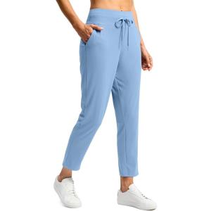 imageG Gradual Pants for Women High Waisted Ankle Pants 2 Pockets 78 Athletic Pants with Drawstring for Golf Travel CasualLight Haze Blue
