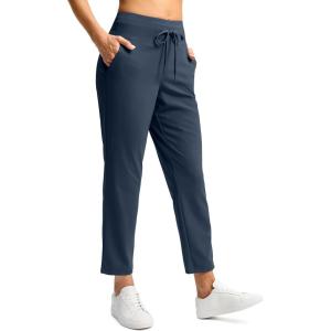 imageG Gradual Pants for Women High Waisted Ankle Pants 2 Pockets 78 Athletic Pants with Drawstring for Golf Travel CasualNavy