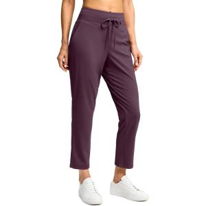 imageG Gradual Pants for Women High Waisted Ankle Pants 2 Pockets 78 Athletic Pants with Drawstring for Golf Travel CasualWine