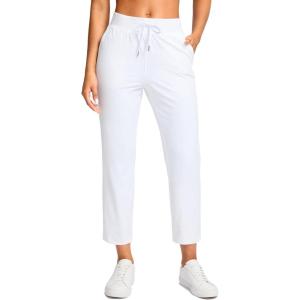 imageG Gradual Petite Pants for Women 24quot26quot Ankle Pants 2 Pockets Stretchy 78 Sweatpants for Golf Travel Athletic CasualWhite