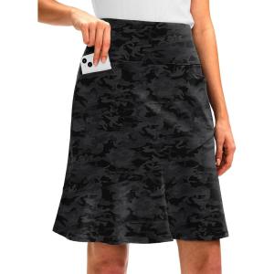 imageG Gradual Skorts Skirts for Women with 5 Pockets 20quot Knee Length Golf Skirt Modest Long Tennis Athletic Skirts for WomenGrey Camo