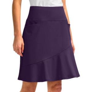 imageG Gradual Skorts Skirts for Women with 5 Pockets 20quot Knee Length Golf Skirt Modest Long Tennis Athletic Skirts for WomenPurple