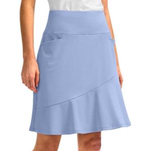 imageG Gradual Skorts Skirts for Women with 5 Pockets 20quot Knee Length Golf Skirt Modest Long Tennis Athletic Skirts for WomenViolet