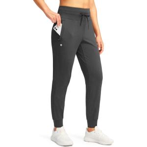 imageG Gradual Womens Joggers Pants with Zipper Pockets High Waisted Sweatpants Athletic Tapered Pants for Women Lounge WorkoutCharcoal