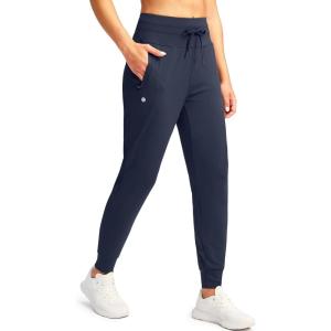 imageG Gradual Womens Joggers Pants with Zipper Pockets High Waisted Sweatpants Athletic Tapered Pants for Women Lounge WorkoutNavy