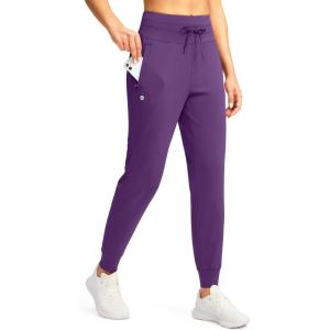 imageG Gradual Womens Joggers Pants with Zipper Pockets High Waisted Sweatpants Athletic Tapered Pants for Women Lounge WorkoutPurple