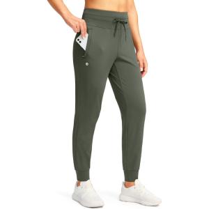 imageG Gradual Womens Joggers Pants with Zipper Pockets High Waisted Sweatpants Athletic Tapered Pants for Women Lounge WorkoutSage Green