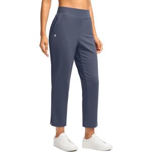 imageG Gradual Womens Pants Ankle 78 Golf Pants 3 Pockets Stretchy Petite Travel Pants Inner Drawstring for Work Business CasualDusty Blue