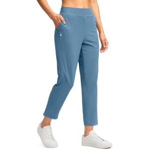 imageG Gradual Womens Pants Ankle 78 Golf Pants 3 Pockets Stretchy Petite Travel Pants Inner Drawstring for Work Business CasualIndigo