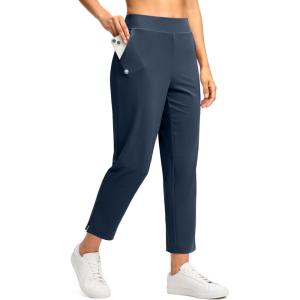 imageG Gradual Womens Pants Ankle 78 Golf Pants 3 Pockets Stretchy Petite Travel Pants Inner Drawstring for Work Business CasualNavy