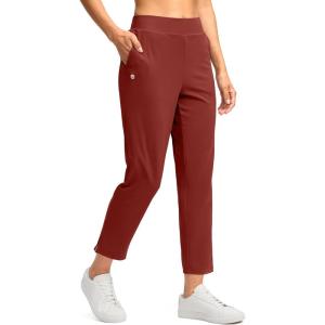 imageG Gradual Womens Pants Ankle 78 Golf Pants 3 Pockets Stretchy Petite Travel Pants Inner Drawstring for Work Business CasualSavannah