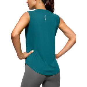 imageG Gradual Womens Workout Tank Tops Lightweight Sleeveless High Neck Athletic Shirts for Running Gym Tennis PickleballHarbor Blue