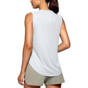imageG Gradual Womens Workout Tank Tops Lightweight Sleeveless High Neck Athletic Shirts for Running Gym Tennis PickleballLight Grey