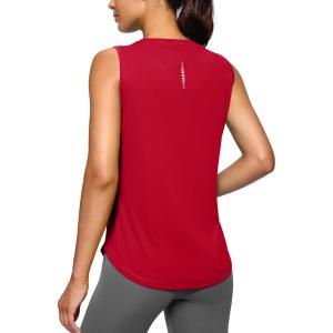 imageG Gradual Womens Workout Tank Tops Lightweight Sleeveless High Neck Athletic Shirts for Running Gym Tennis PickleballRed