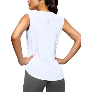 imageG Gradual Womens Workout Tank Tops Lightweight Sleeveless High Neck Athletic Shirts for Running Gym Tennis PickleballWhite