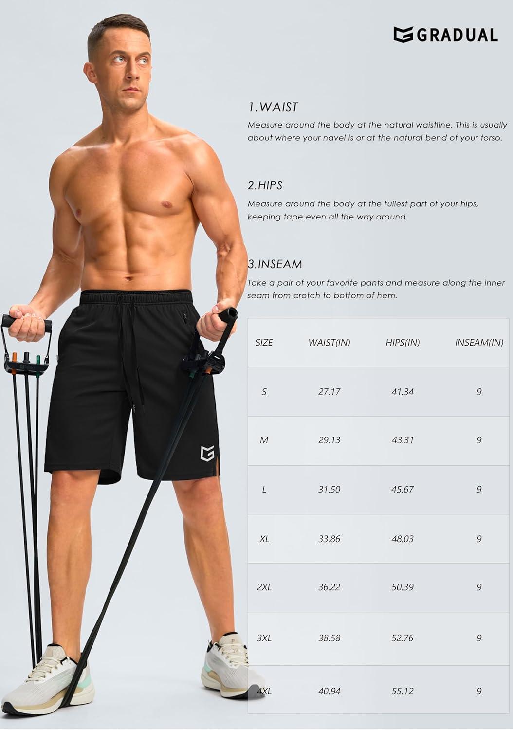 imageG Gradual Mens Gym Shorts wtih Zipper Pocket 9quot Athletic Basketball Mesh Shorts for Men Workout Quick Dry LightiweightVintage Blue