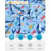 imageBoys Toddler Rash Guard Long Sleeve UPF 50 Sun Protection Lightweight Swim Shirt for Baby KidsBlue Whale