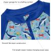 imageBoys Toddler Rash Guard Long Sleeve UPF 50 Sun Protection Lightweight Swim Shirt for Baby KidsBlue Whale