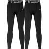 imageG Gradual Boys Compression Pants Youth Thermal Base Layer Fleece Tights Sports Basketball Leggings for Boys2 Pack BlackBlack
