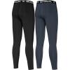 imageG Gradual Boys Compression Pants Youth Thermal Base Layer Fleece Tights Sports Basketball Leggings for Boys2 Pack BlackGrey