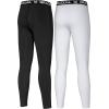 imageG Gradual Boys Compression Pants Youth Thermal Base Layer Fleece Tights Sports Basketball Leggings for Boys2 Pack BlackWhite