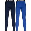 imageG Gradual Boys Compression Pants Youth Thermal Base Layer Fleece Tights Sports Basketball Leggings for Boys2 Pack Navy BlueBlue