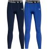 imageG Gradual Boys Compression Pants Youth Thermal Base Layer Fleece Tights Sports Basketball Leggings for Boys2 Pack Navy BlueBlue