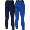 imageG Gradual Boys Compression Pants Youth Thermal Base Layer Fleece Tights Sports Basketball Leggings for Boys2 Pack Navy BlueBlue