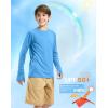imageG Gradual Boys Rash Guard UPF 50 Sun Protection Shirt Quick Dry Long Sleeve Swim Shirts Lightweight SPF Youth Fishing Shirt01sky Blue