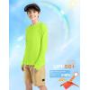 imageG Gradual Boys Rash Guard UPF 50 Sun Protection Shirt Quick Dry Long Sleeve Swim Shirts Lightweight SPF Youth Fishing ShirtFluorescent Green