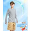 imageG Gradual Boys Rash Guard UPF 50 Sun Protection Shirt Quick Dry Long Sleeve Swim Shirts Lightweight SPF Youth Fishing ShirtLight Grey