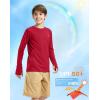 imageG Gradual Boys Rash Guard UPF 50 Sun Protection Shirt Quick Dry Long Sleeve Swim Shirts Lightweight SPF Youth Fishing ShirtRed