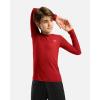 imageG Gradual Boys Youth Compression Shirt Long Sleeve Football Baseball Undershirt Quick Dry Sports Base Layer for BoyA Red