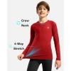 imageG Gradual Boys Youth Compression Shirt Long Sleeve Football Baseball Undershirt Quick Dry Sports Base Layer for BoyA Red